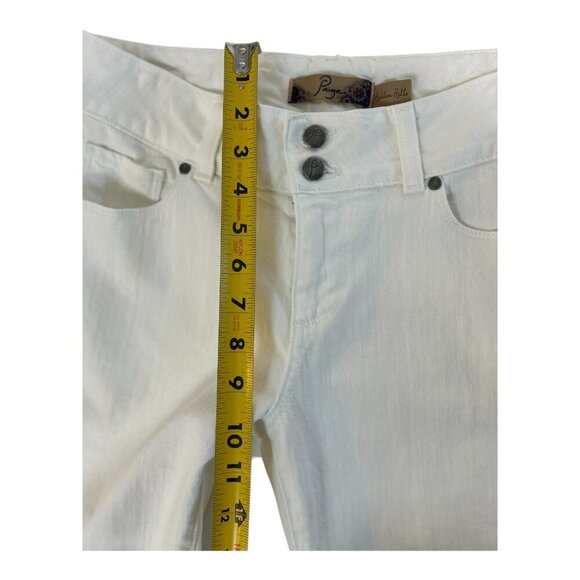 Paige Hidden Hills Flare Wide Leg White Jeans Women's Size 29 Bootcut - Picture 11 of 13